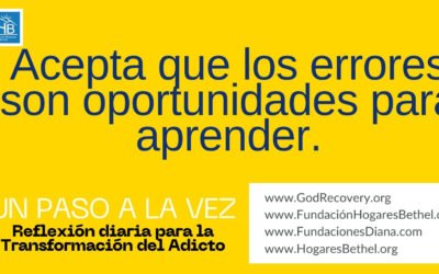 Tema de hoy: Acepta que los errores son oportunidades para aprender.