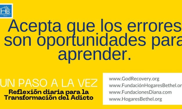 Tema de hoy: Acepta que los errores son oportunidades para aprender.