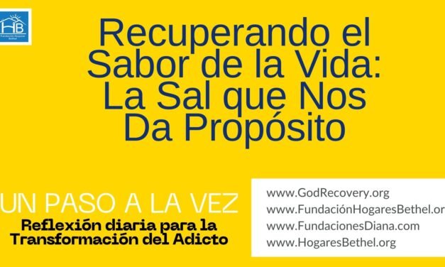 TEMA DE HOY: Recuperando el sabor de la vida: La sal que nos da propósito